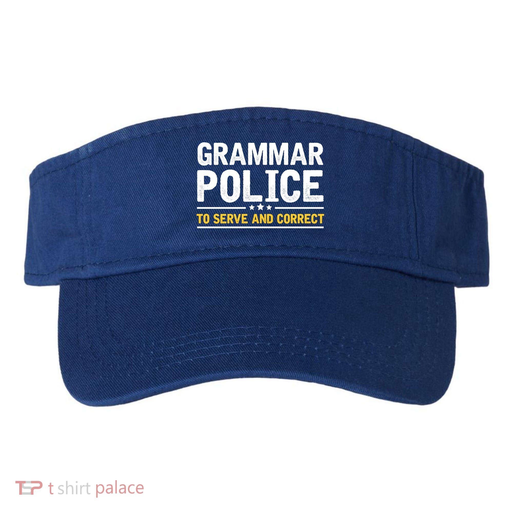 Grammar Police To Serve And Correct Funny Costume Idea Gift Visor