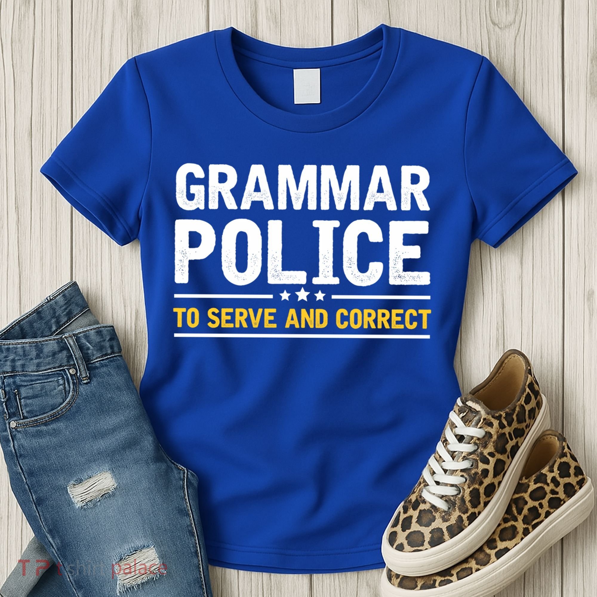 Grammar Police To Serve And Correct Funny Costume Idea Gift Women's T-Shirt