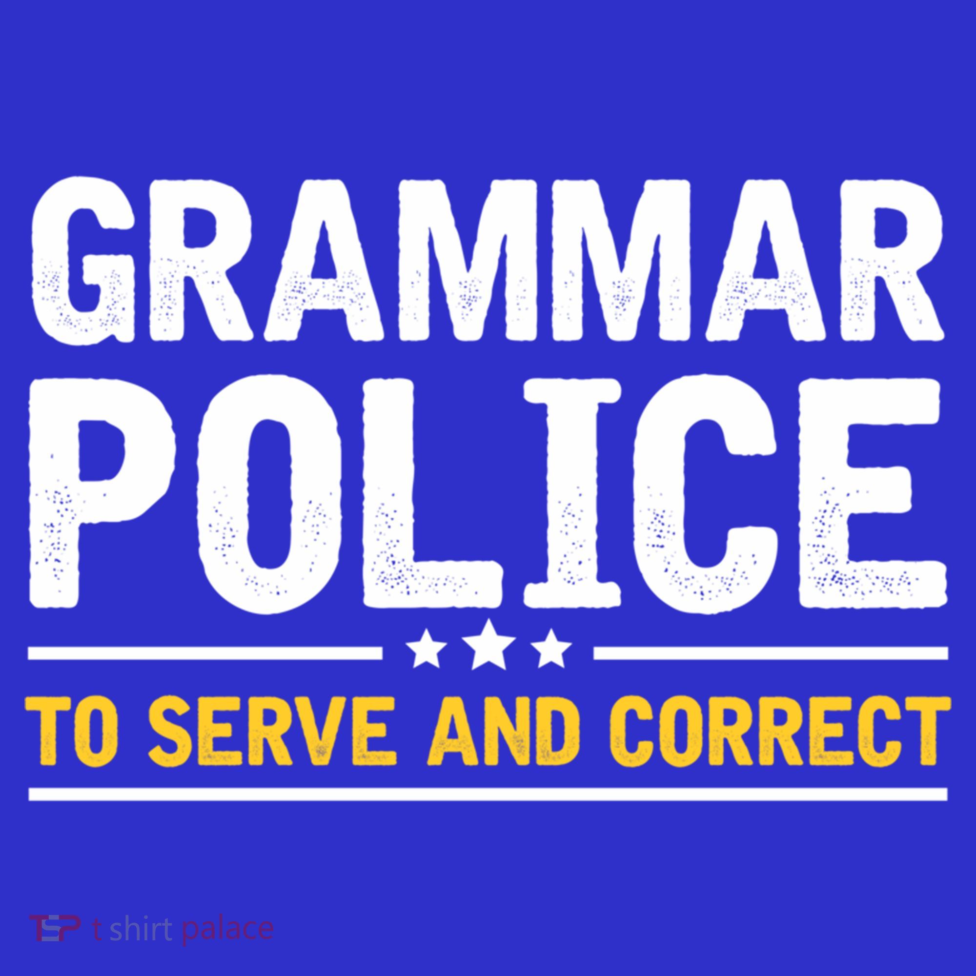 Grammar Police To Serve And Correct Funny Costume Idea Gift Women's V-Neck T-Shirt