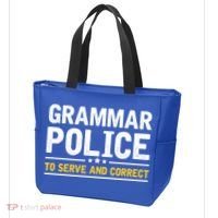 Grammar Police To Serve And Correct Funny Costume Idea Gift Tote Bag thumb 3