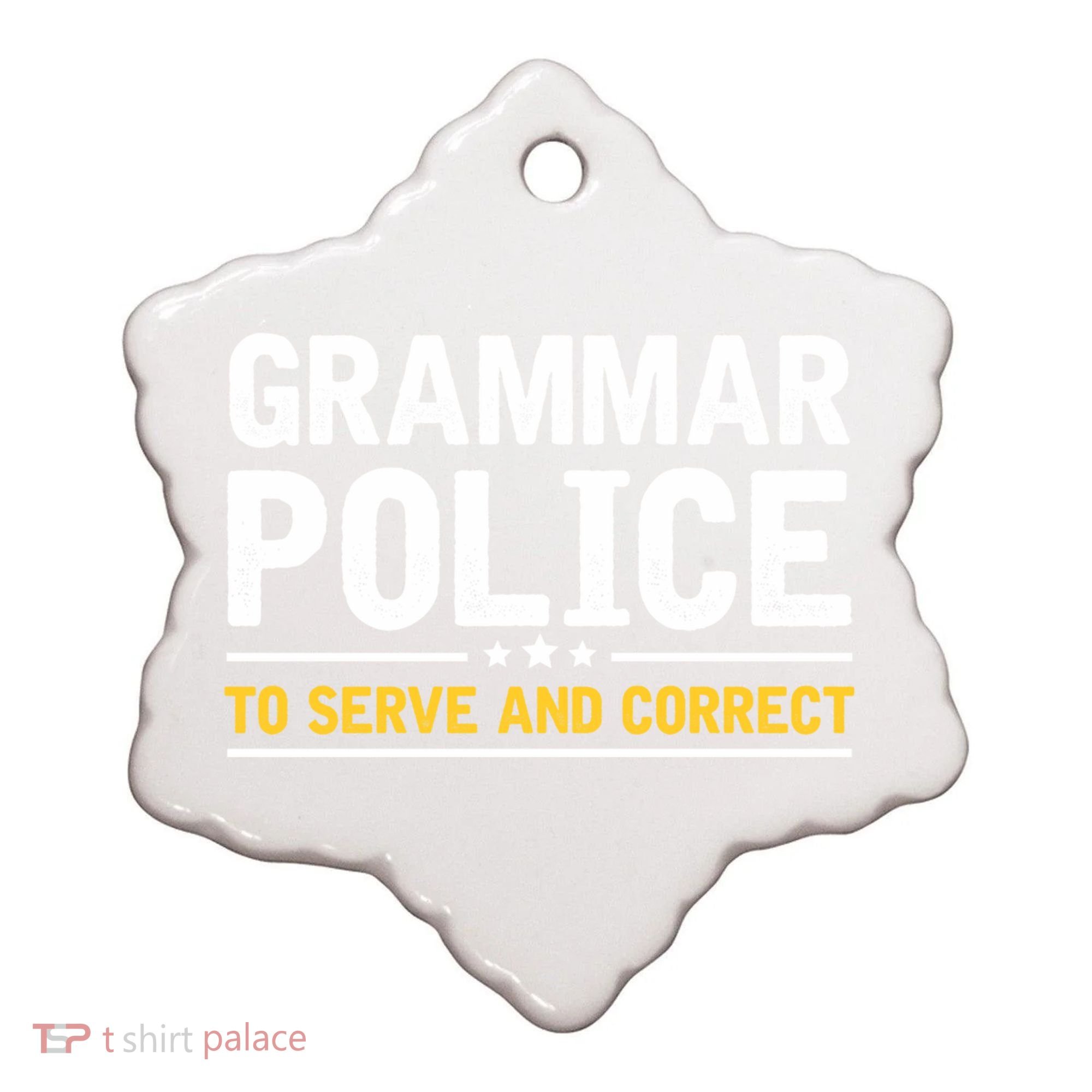Grammar Police To Serve And Correct Funny Costume Idea Gift Ceramic Ornament