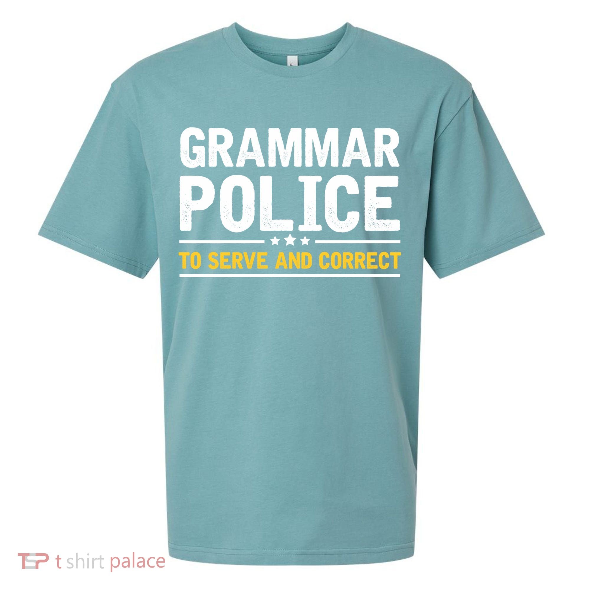 Grammar Police To Serve And Correct Funny Costume Idea Gift Sueded Cloud Jersey T-Shirt