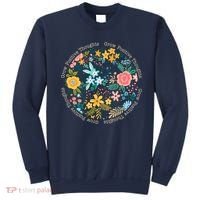 Grow Positive Thoughts Floral Flowers Emblem Sweatshirt thumb 0
