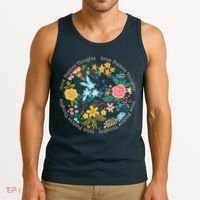 Grow Positive Thoughts Floral Flowers Emblem Tank Top thumb 3