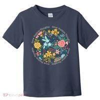 Grow Positive Thoughts Floral Flowers Emblem Toddler T-Shirt thumb 0
