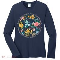 Grow Positive Thoughts Floral Flowers Emblem Women's Long Sleeve Shirt thumb 0