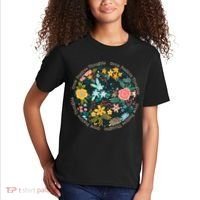 Grow Positive Thoughts Floral Flowers Emblem Kids T-Shirt thumb 2