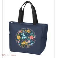 Grow Positive Thoughts Floral Flowers Emblem Tote Bag thumb 3