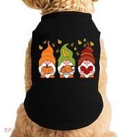 Gnomes Pumpkin Turkey Thanksgiving Day Cute Fall Autumn Doggie Tank thumb 0