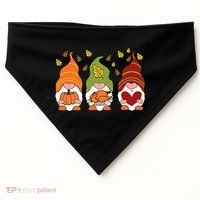 Gnomes Pumpkin Turkey Thanksgiving Day Cute Fall Autumn USA-Made Doggie Bandana thumb 0