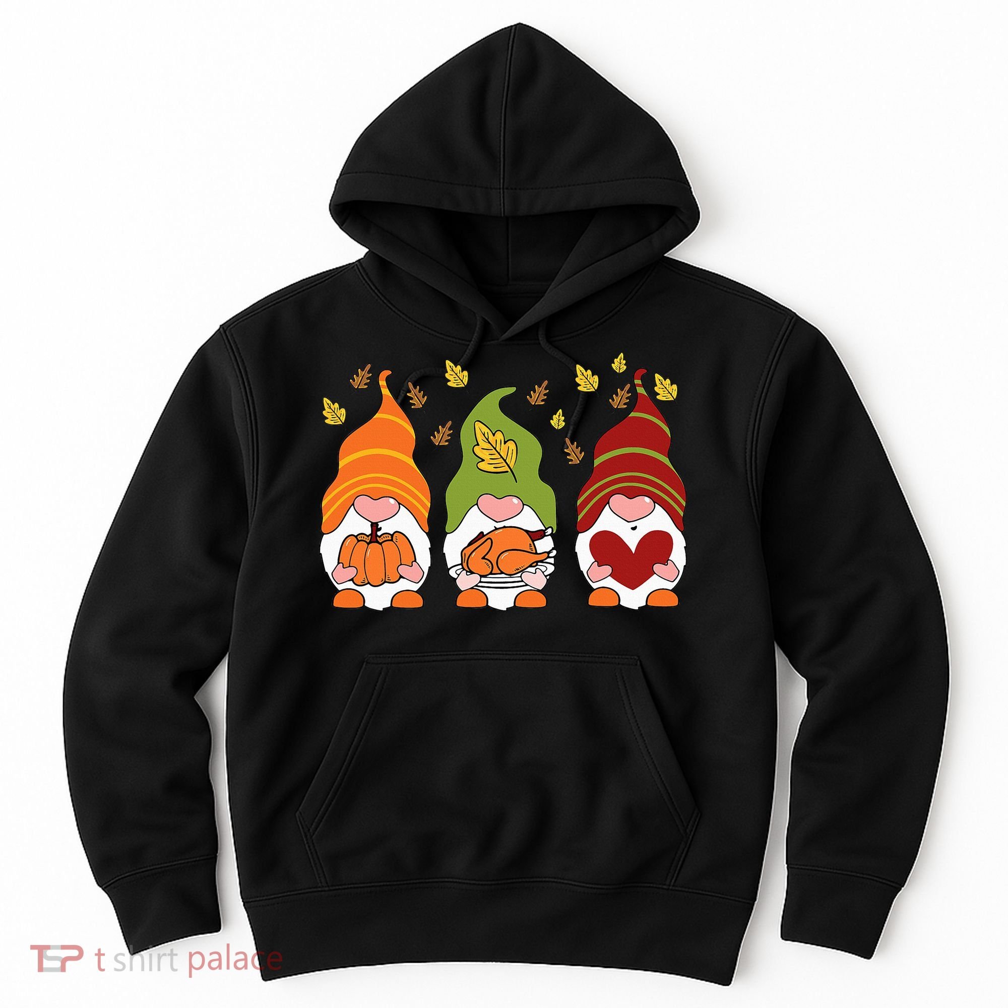Gnomes Pumpkin Turkey Thanksgiving Day Cute Fall Autumn Hoodie