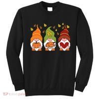 Gnomes Pumpkin Turkey Thanksgiving Day Cute Fall Autumn Sweatshirt thumb 0