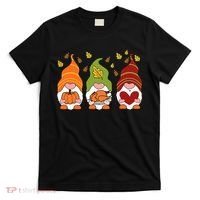 Gnomes Pumpkin Turkey Thanksgiving Day Cute Fall Autumn T-Shirt thumb 0