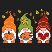 Gnomes Pumpkin Turkey Thanksgiving Day Cute Fall Autumn Beanie thumb 2