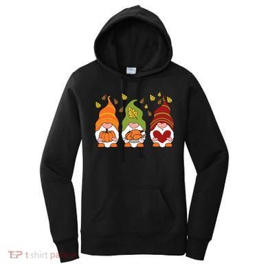 Gnomes Pumpkin Turkey Thanksgiving Day Cute Fall Autumn Women's Hoodie