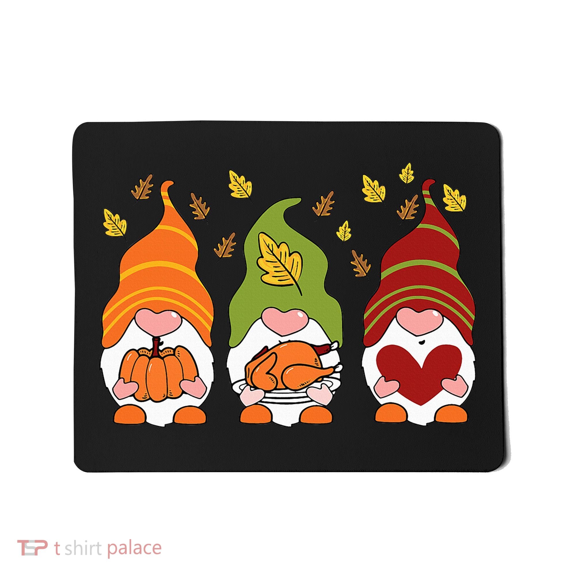 Gnomes Pumpkin Turkey Thanksgiving Day Cute Fall Autumn Mousepad