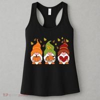 Gnomes Pumpkin Turkey Thanksgiving Day Cute Fall Autumn Women's Tank Top thumb 3
