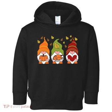 Gnomes Pumpkin Turkey Thanksgiving Day Cute Fall Autumn Toddler Hoodie