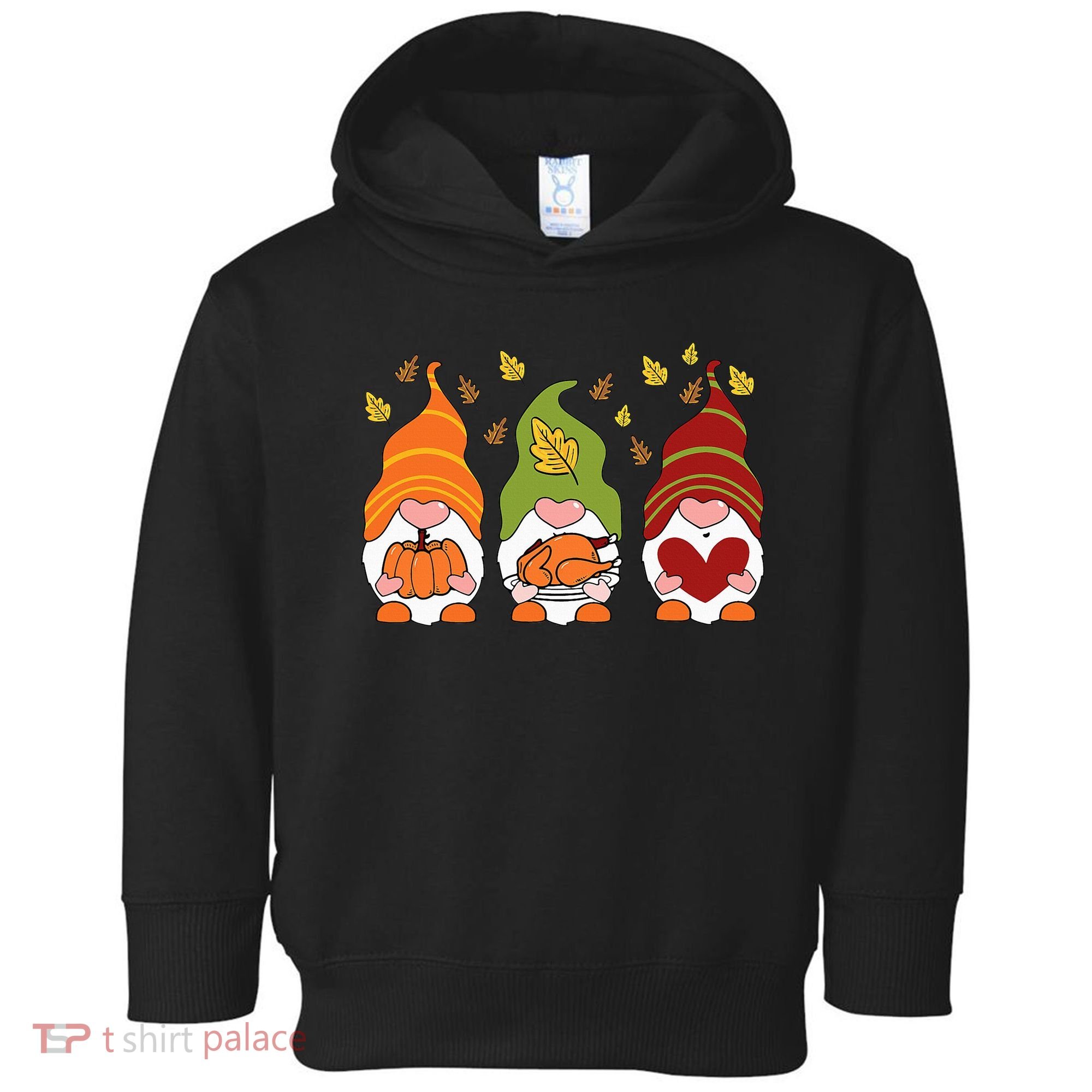 Gnomes Pumpkin Turkey Thanksgiving Day Cute Fall Autumn Toddler Hoodie