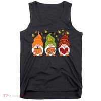 Gnomes Pumpkin Turkey Thanksgiving Day Cute Fall Autumn Tank Top thumb 0