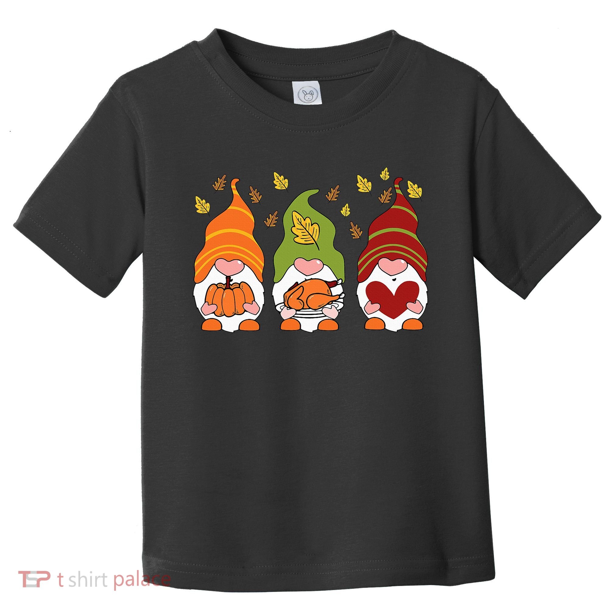 Gnomes Pumpkin Turkey Thanksgiving Day Cute Fall Autumn Toddler T-Shirt