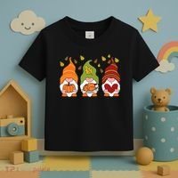 Gnomes Pumpkin Turkey Thanksgiving Day Cute Fall Autumn Toddler T-Shirt thumb 3