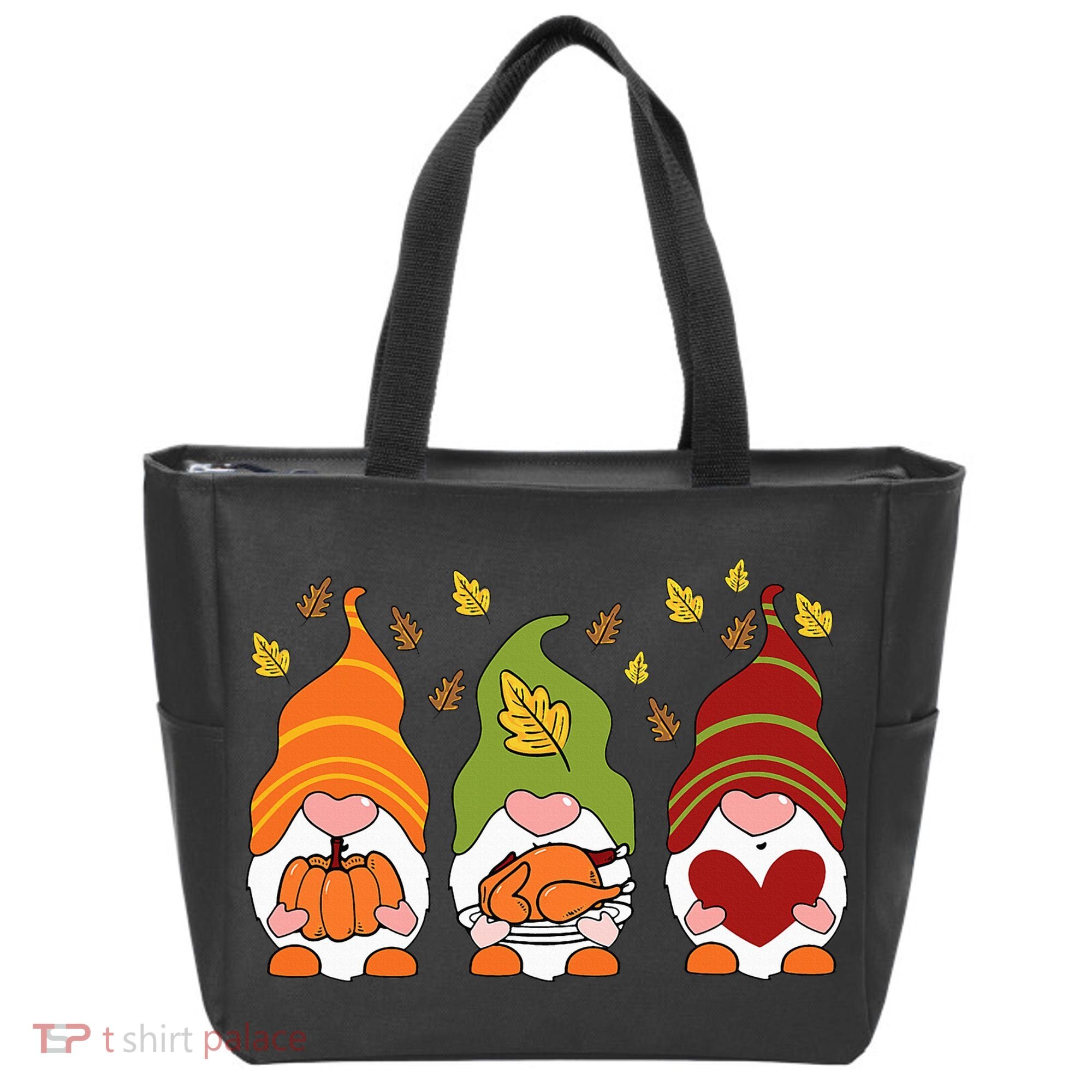 Gnomes Pumpkin Turkey Thanksgiving Day Cute Fall Autumn Tote Bag