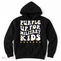 Groovy Purple Up For Military Military Child Month Hoodie thumb 0