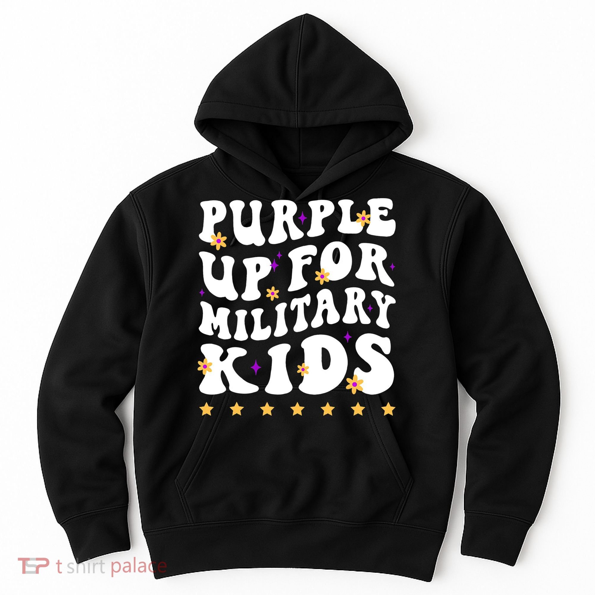 Groovy Purple Up For Military Military Child Month Hoodie