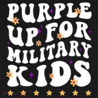 Groovy Purple Up For Military Military Child Month Long Sleeve Shirt thumb 2