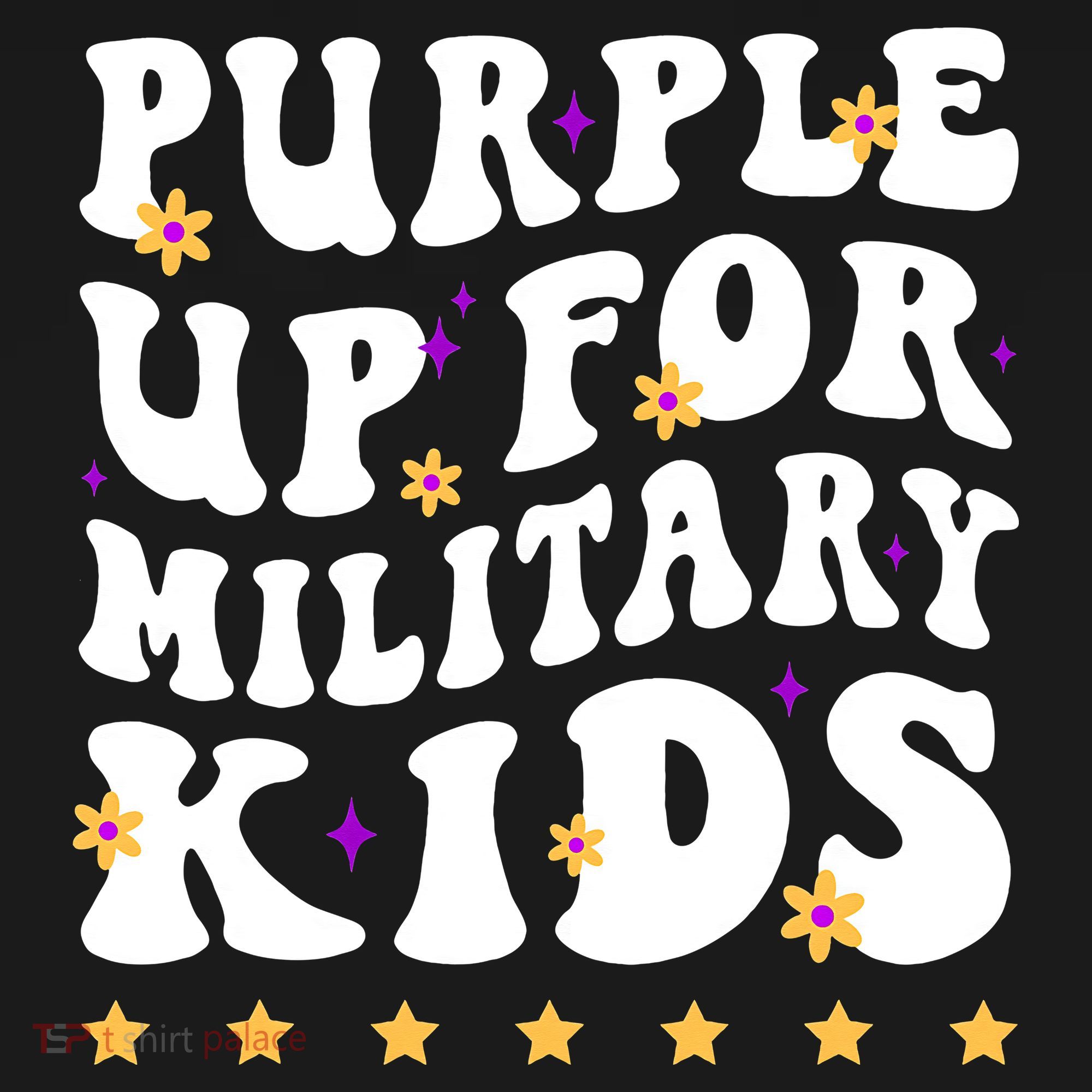 Groovy Purple Up For Military Military Child Month Long Sleeve Shirt