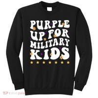 Groovy Purple Up For Military Military Child Month Sweatshirt thumb 0