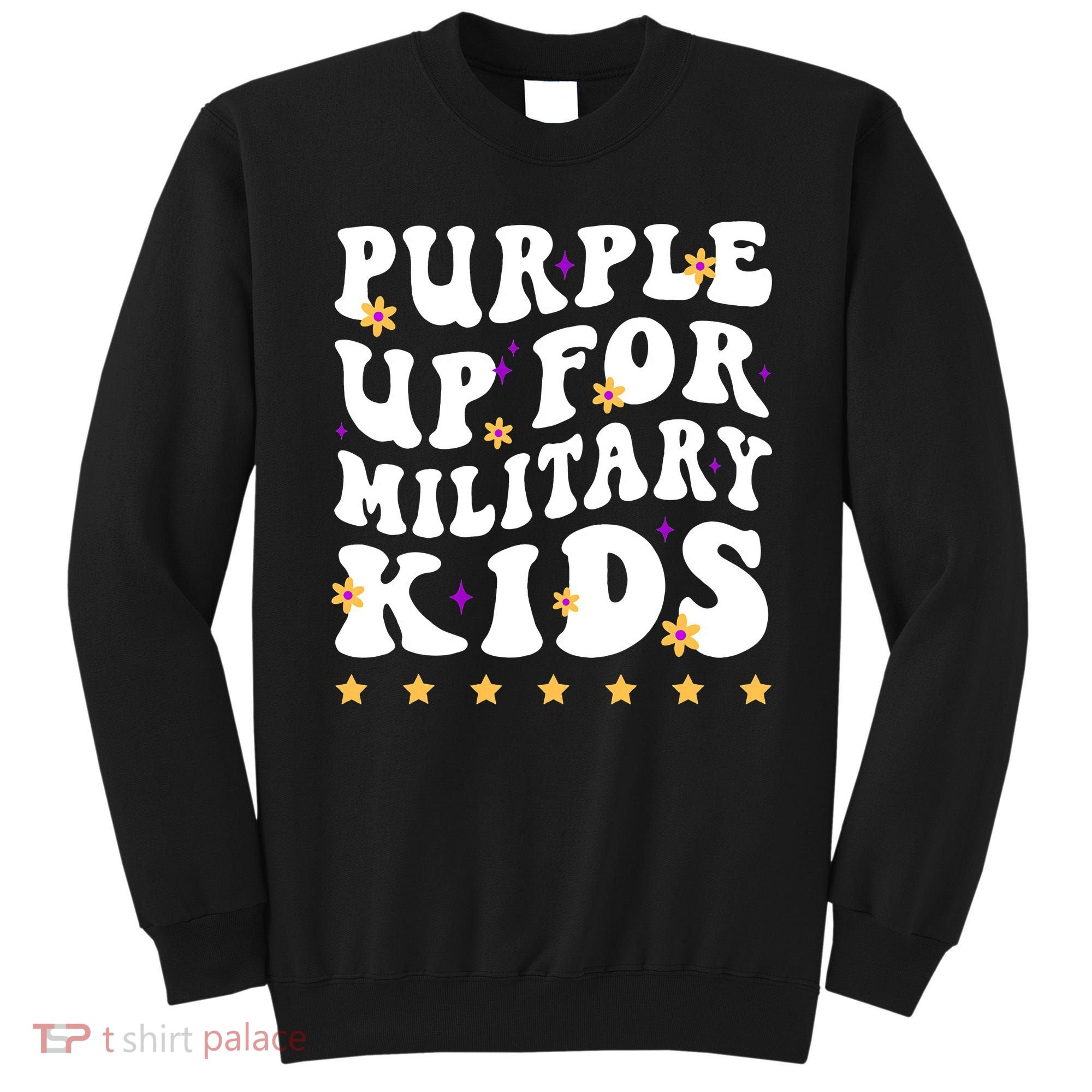 Groovy Purple Up For Military Military Child Month Sweatshirt