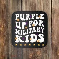 Groovy Purple Up For Military Military Child Month Coaster thumb 0
