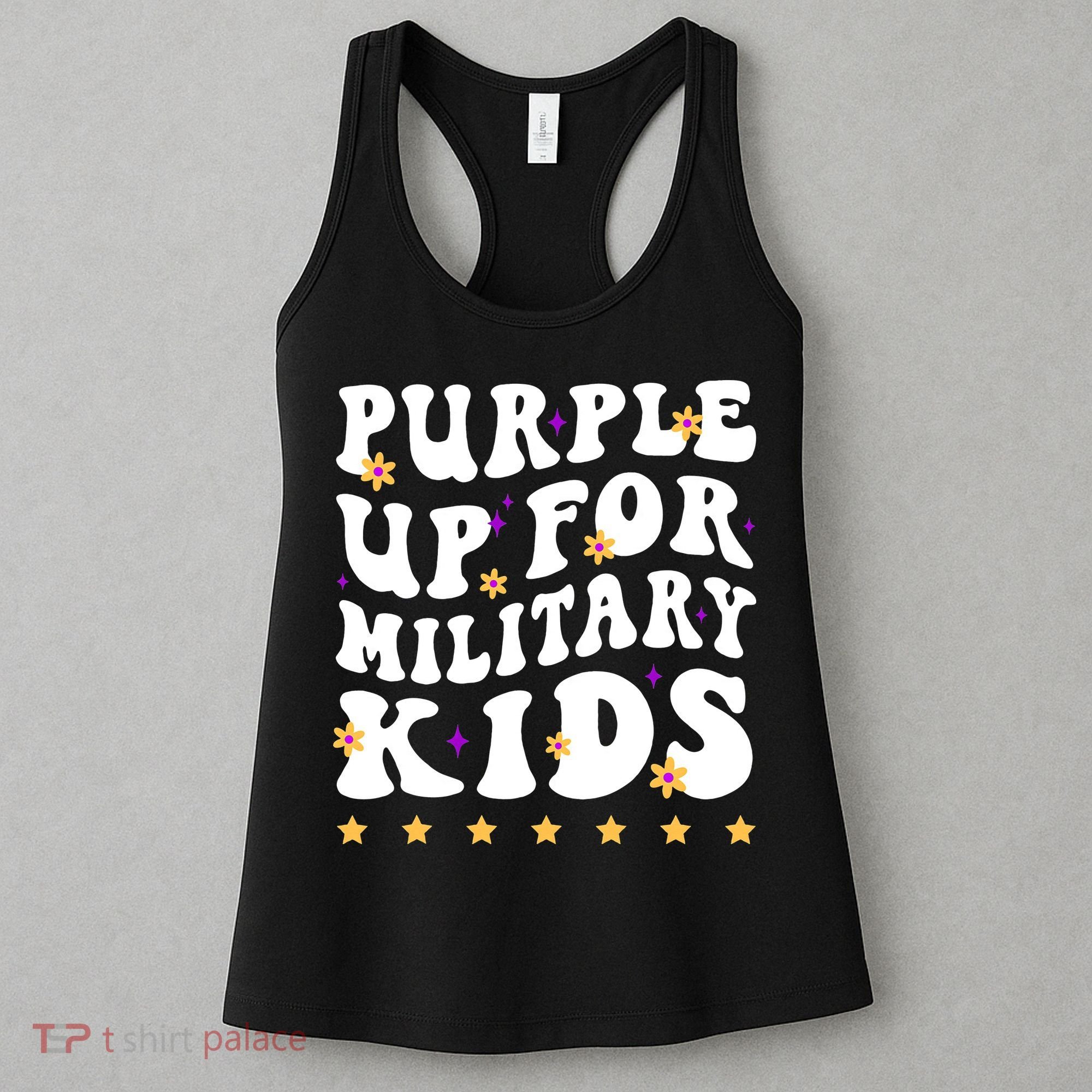 Groovy Purple Up For Military Military Child Month Women's Tank Top