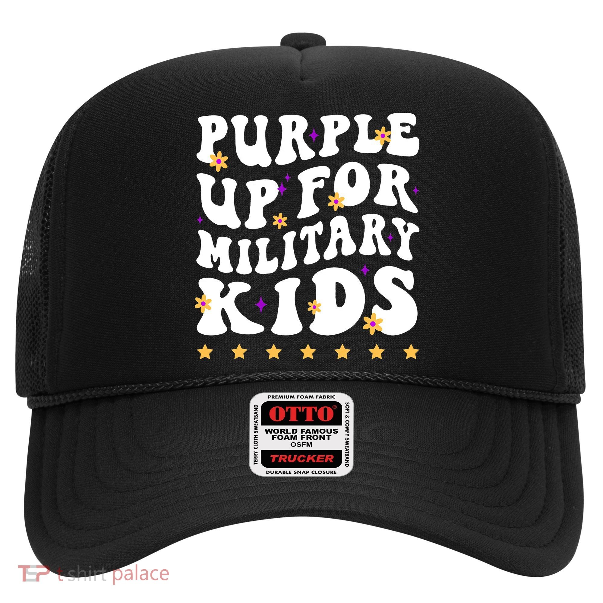 Groovy Purple Up For Military Military Child Month Hat