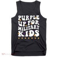 Groovy Purple Up For Military Military Child Month Tank Top thumb 0
