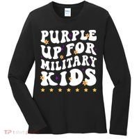 Groovy Purple Up For Military Military Child Month Women's Long Sleeve Shirt thumb 0