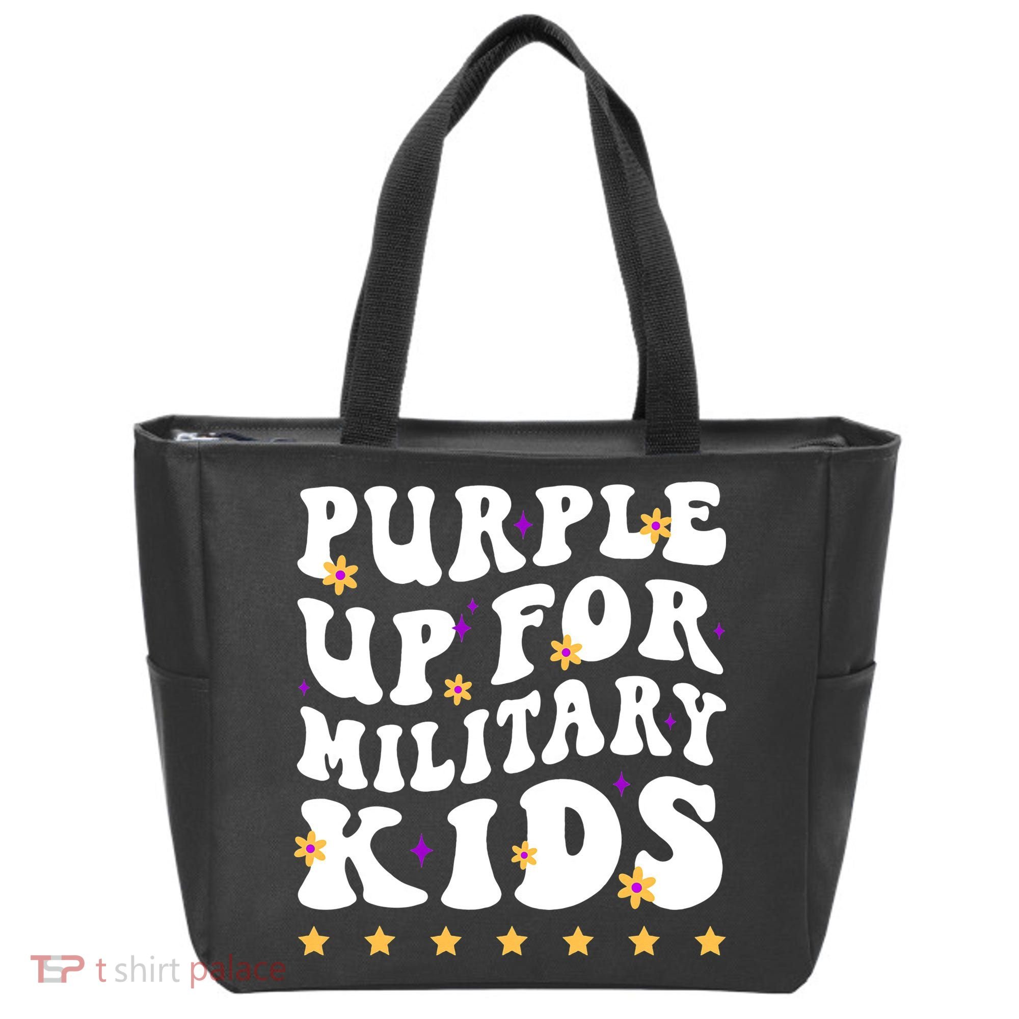 Groovy Purple Up For Military Military Child Month Tote Bag