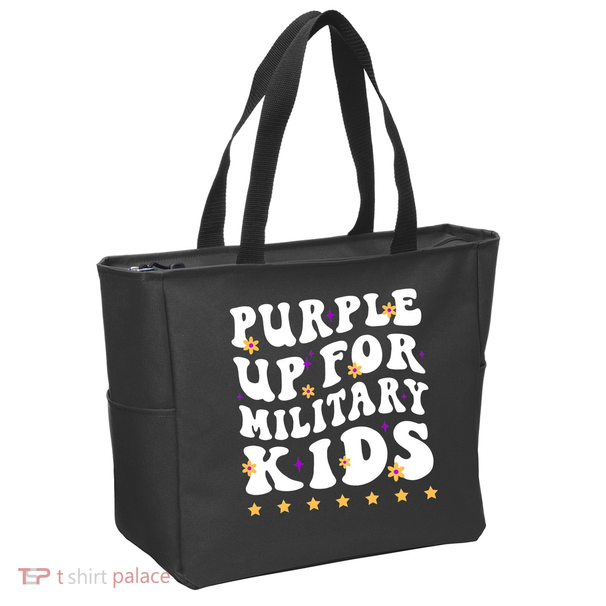 Groovy Purple Up For Military Military Child Month Tote Bag