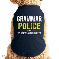 Grammar Police Wo And Funny Costume Idea Doggie Tank thumb 0