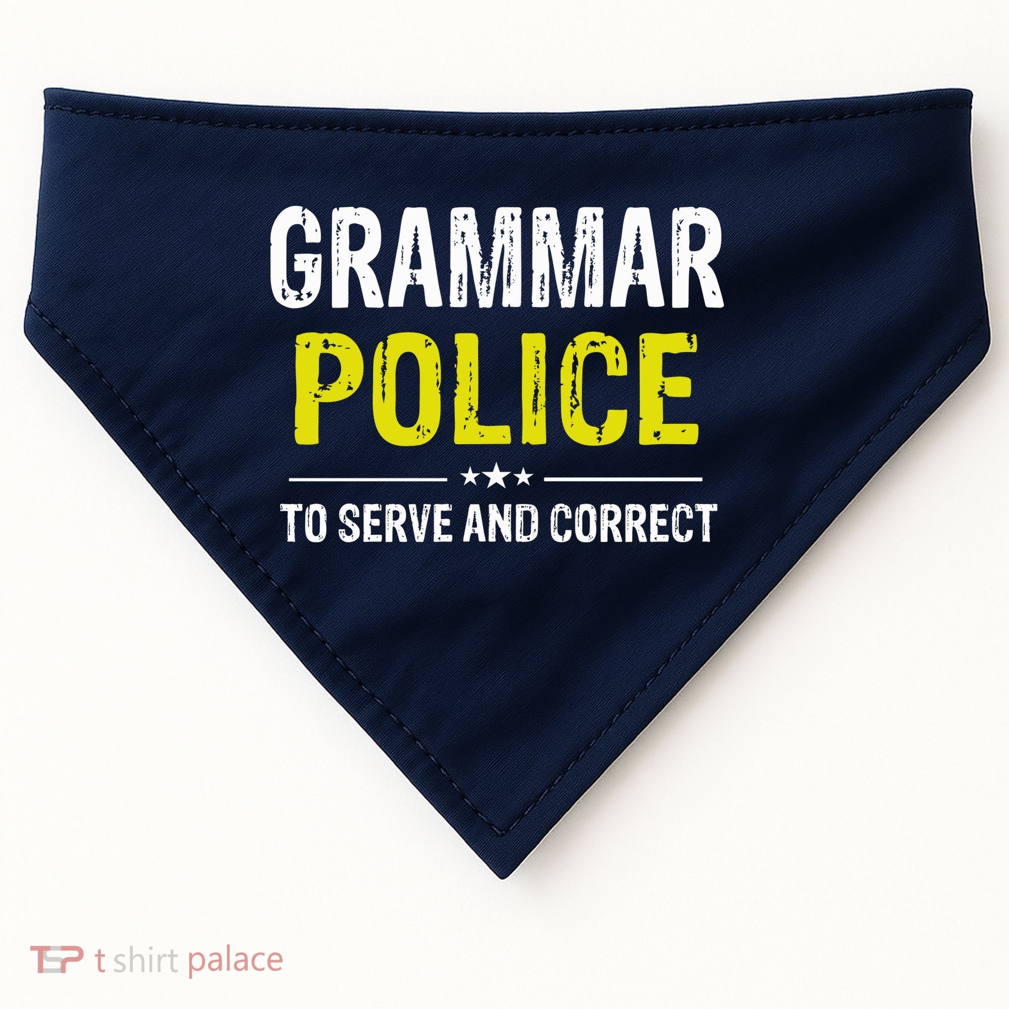 Grammar Police Wo And Funny Costume Idea USA-Made Doggie Bandana
