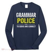 Grammar Police Wo And Funny Costume Idea Long Sleeve Shirt thumb 0
