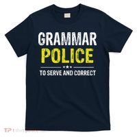 Grammar Police Wo And Funny Costume Idea T-Shirt thumb 0