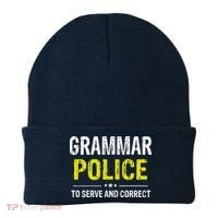Grammar Police Wo And Funny Costume Idea Beanie thumb 0
