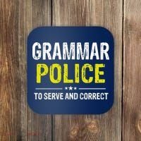 Grammar Police Wo And Funny Costume Idea Coaster thumb 0