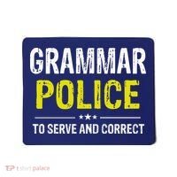 Grammar Police Wo And Funny Costume Idea Mousepad thumb 0