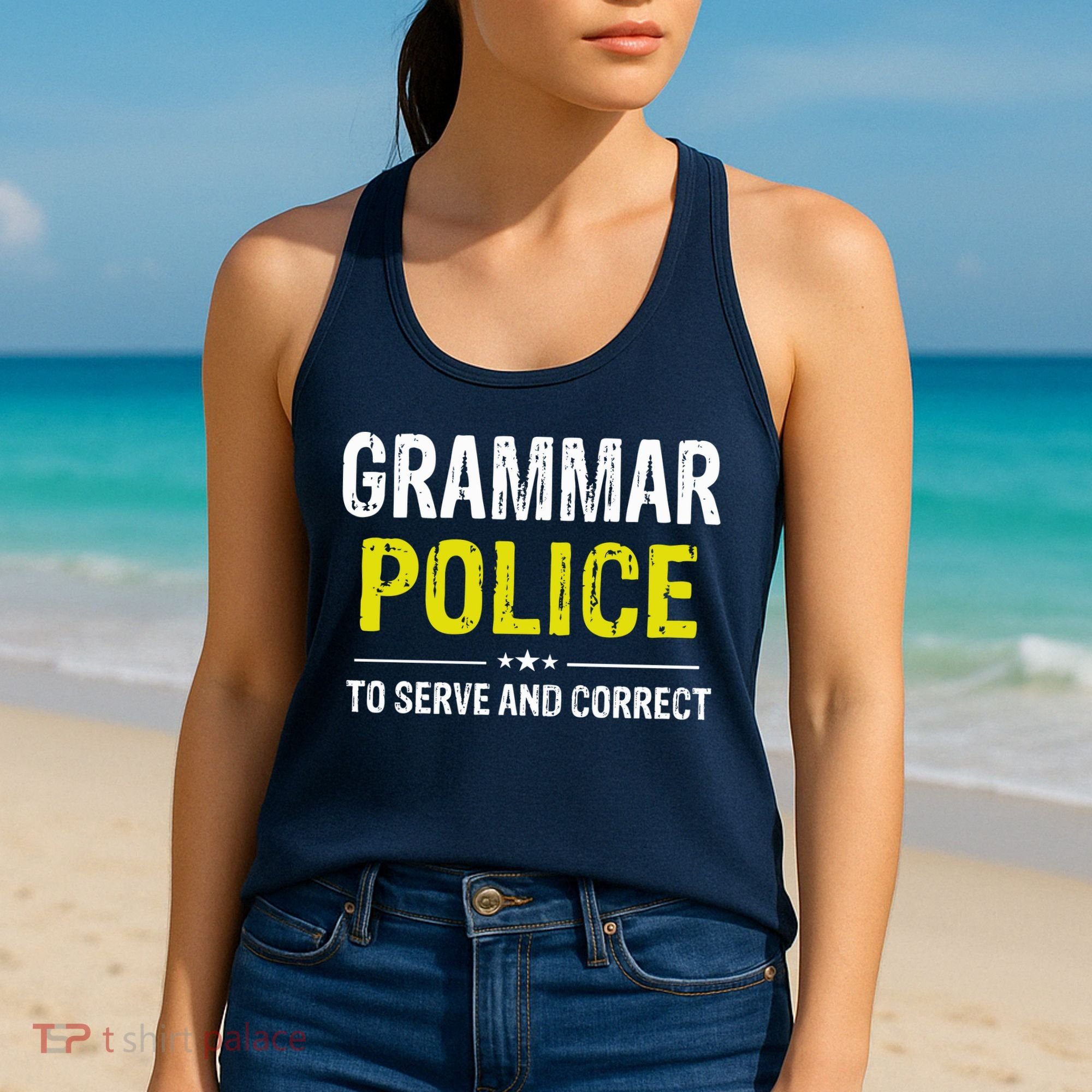 Grammar Police Wo And Funny Costume Idea Women's Tank Top