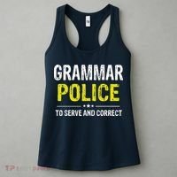 Grammar Police Wo And Funny Costume Idea Women's Tank Top thumb 3