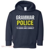 Grammar Police Wo And Funny Costume Idea Toddler Hoodie thumb 0